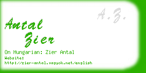 antal zier business card